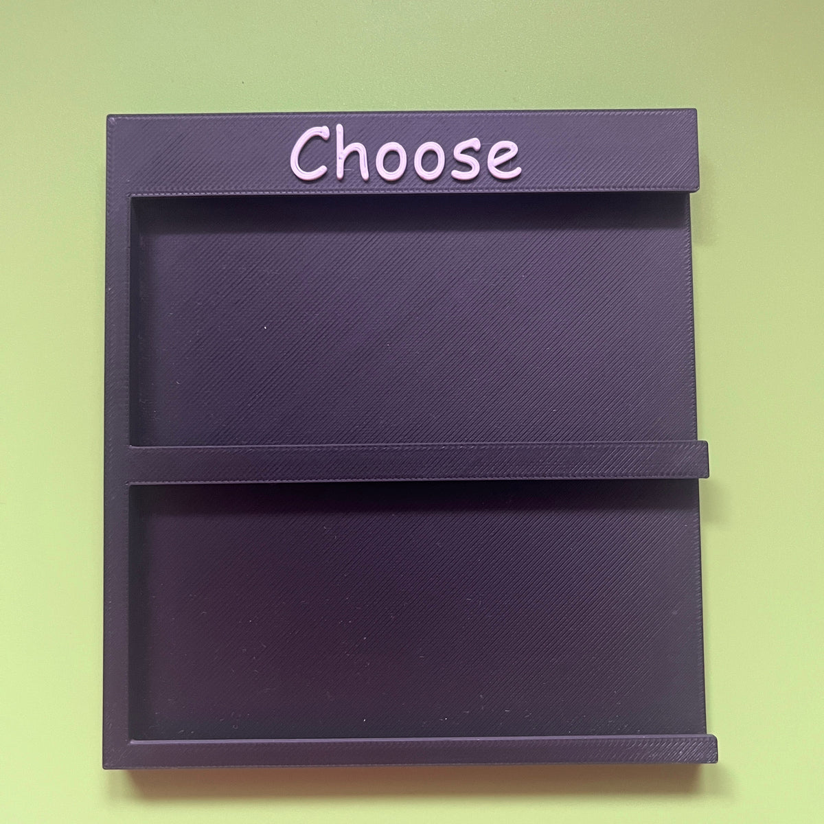Blank 2x2 Choose Board for tactile tiles showing empty four slot layout for SEND AAC and VI communication support