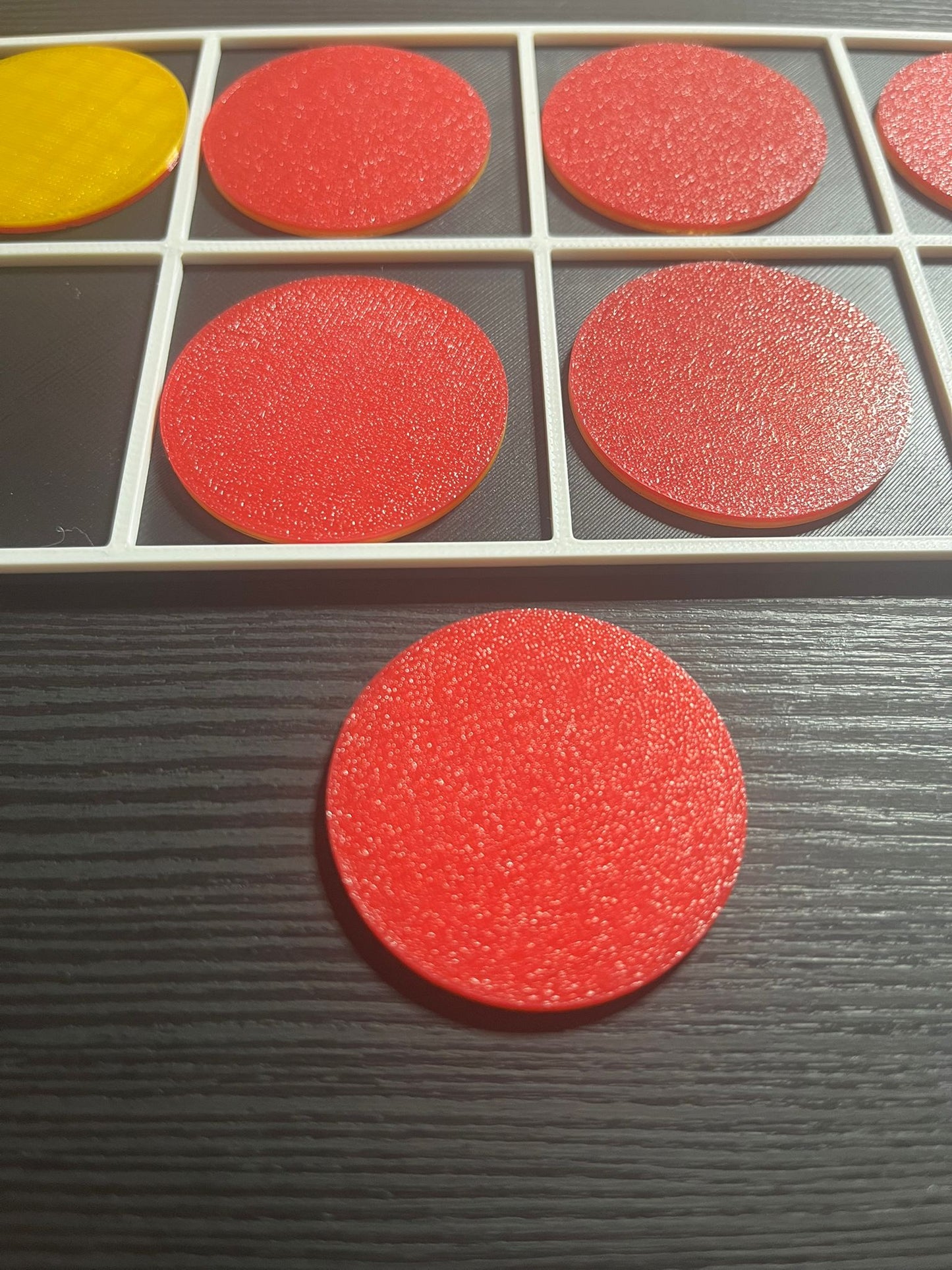 Tactile ten frame resource side view showing raised grid depth for VI touch learning