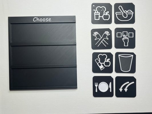 Mealtime Choice Support Set | Tactile Food & Routine Pack for SEND, Autism & VI
