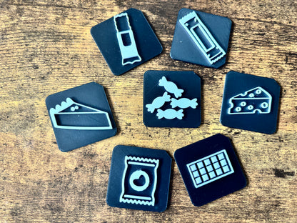 Choose board and tactile tiles set out for SEND classroom use