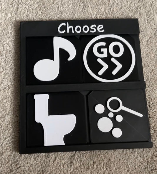2x2 Choose Board for Tactile Tiles | Choice Board for SEND, AAC & VI