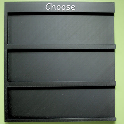 3x3 Choose Board for tactile tiles showing nine slots for SEND AAC and VI communication support