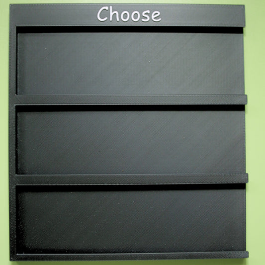 3x3 Choose Board for tactile tiles showing nine slots for SEND AAC and VI communication support