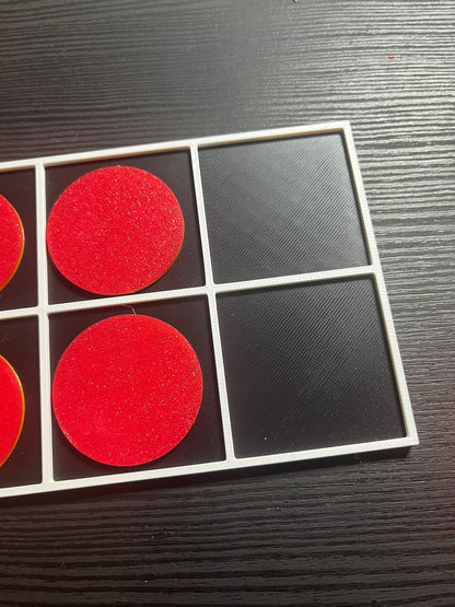 Tactile ten frame showing full grid for counting to ten for SEND and VI learners