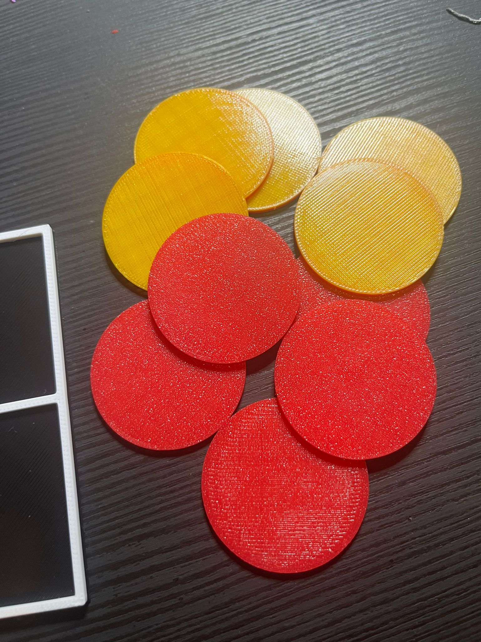 Ten frame tactile resource showing subtraction activity for visual impairment support