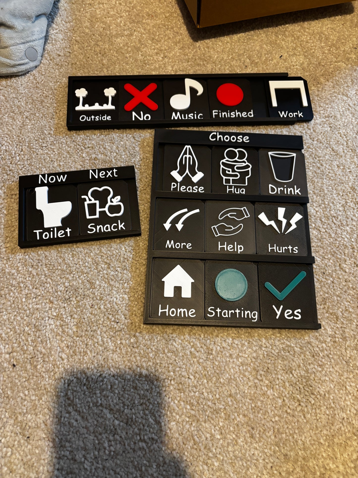 Mix of communication tiles for custom SEND resource pack