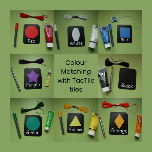 Colour Tactile tiles matched with art products