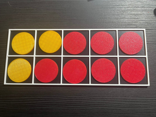 Tactile ten frame for VI and SEND learners showing raised number grid for early maths