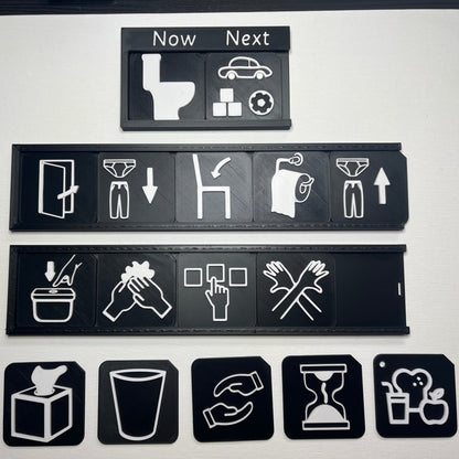 Toilet Training Support Pack | Tactile Routine Tiles & Boards for SEND, Autism & VI