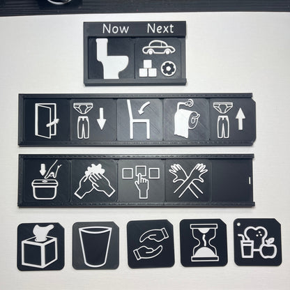 Toilet Training Support Pack | Tactile Routine Tiles & Boards for SEND, Autism & VI