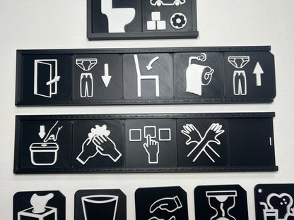 Toilet Training Support Pack | Tactile Routine Tiles & Boards for SEND, Autism & VI