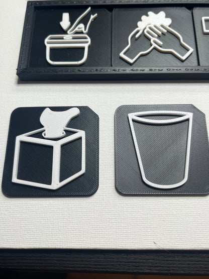 Toilet Training Support Pack | Tactile Routine Tiles & Boards for SEND, Autism & VI