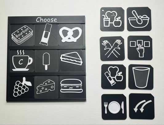Mealtime Choice Support Set | Tactile Food & Routine Pack for SEND, Autism & VI