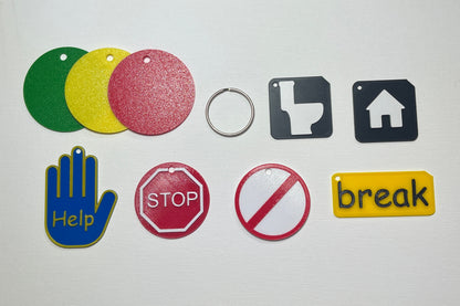 SEND ASD Lanyards Support Set | Portable Visual & Tactile Prompt Kit