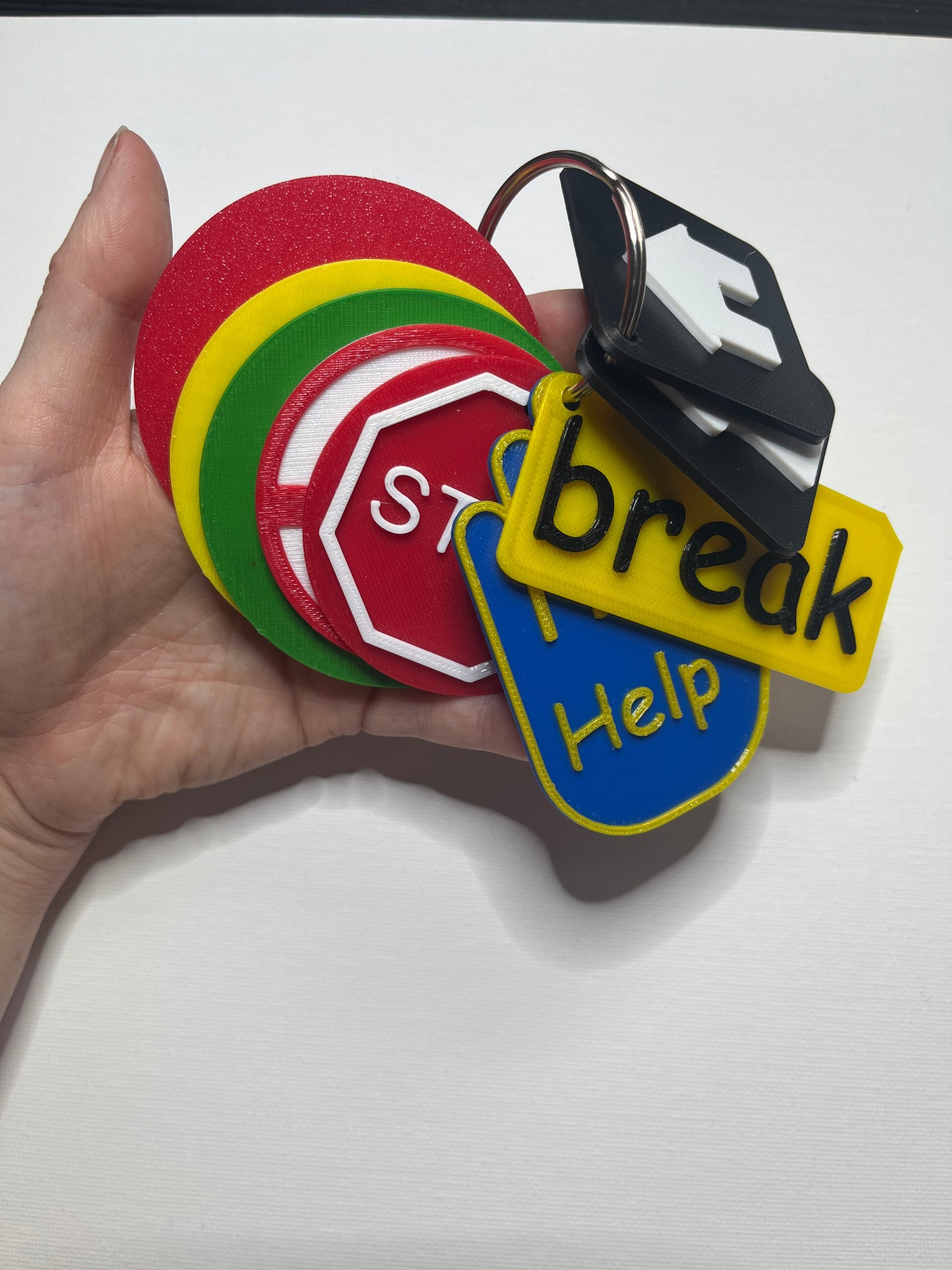SEND ASD Lanyards Support Set | Portable Visual & Tactile Prompt Kit