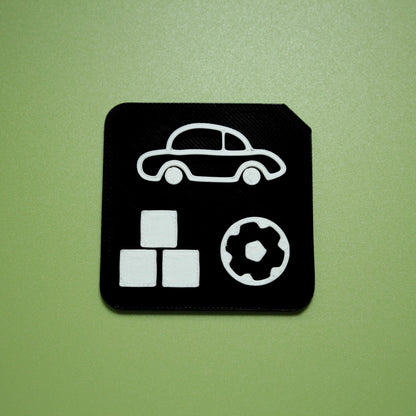 Toys tactile tile for reward and motivation support in SEND toilet training routine