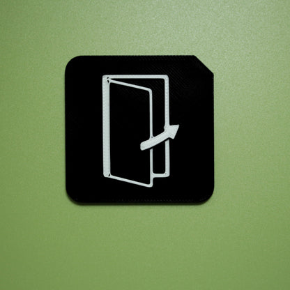 Close door tactile tile for SEND toilet routine communication and independence