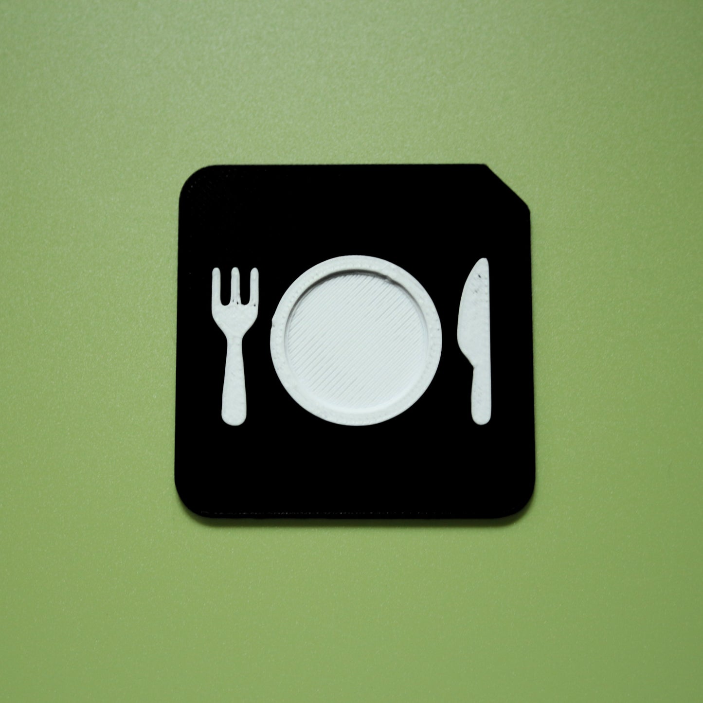 3D printed dinner tactile tile for SEND mealtime routine and food choice communication
