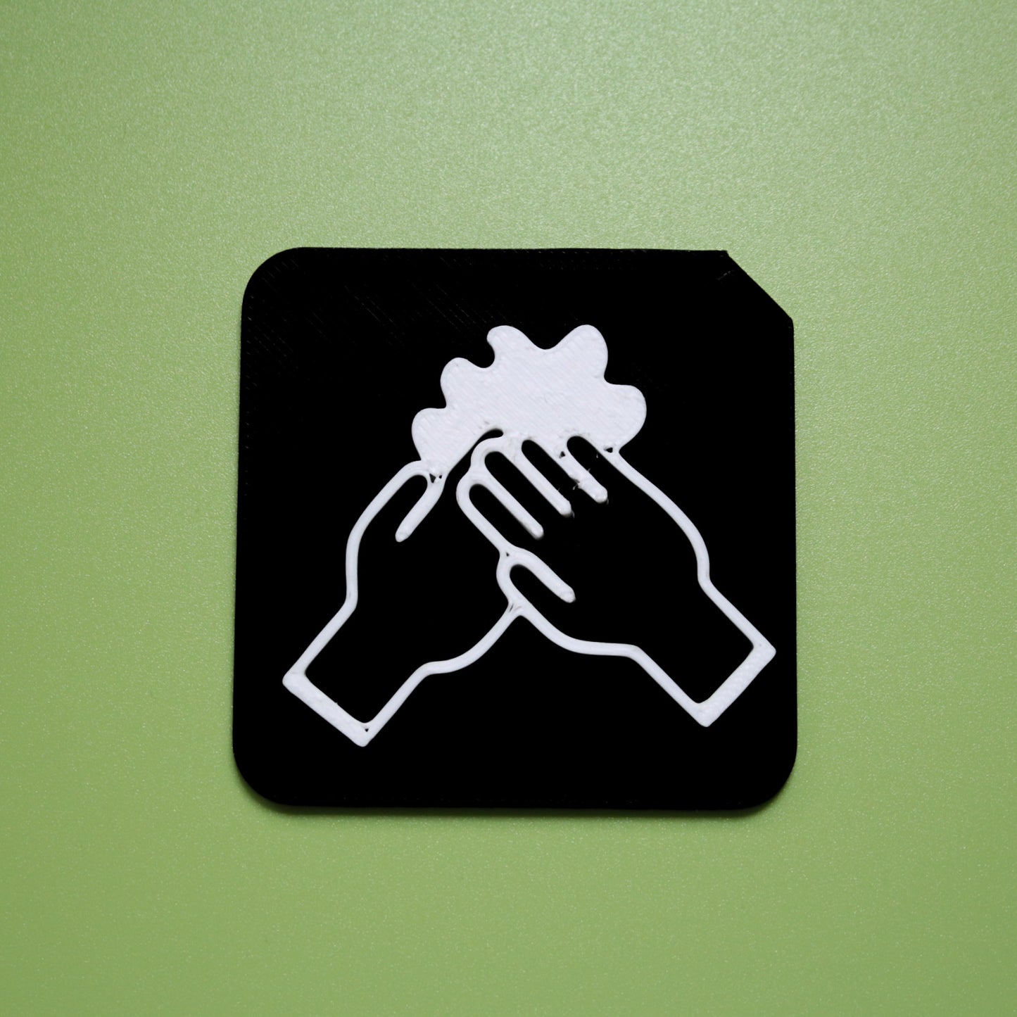 Wash hands tactile tile for SEND and autism routine and hygiene support