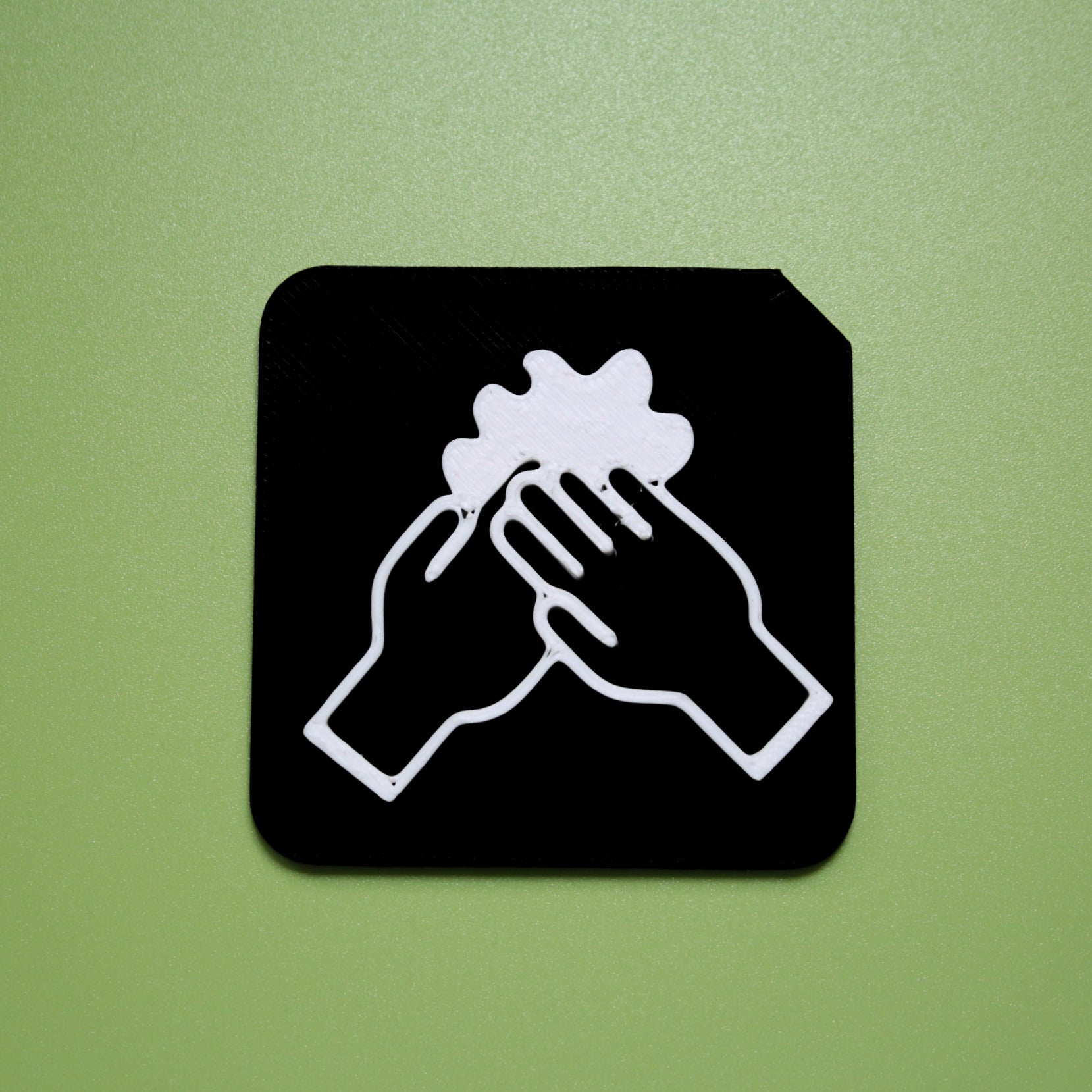 Wash hands tactile tile for SEND and autism routine and hygiene support