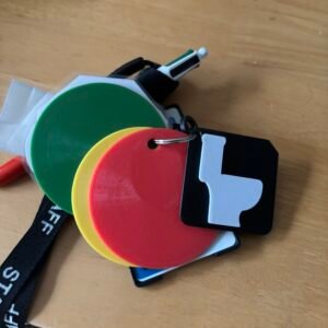 5 Lanyard Sets - Traffic light disks and Vital TacTiles