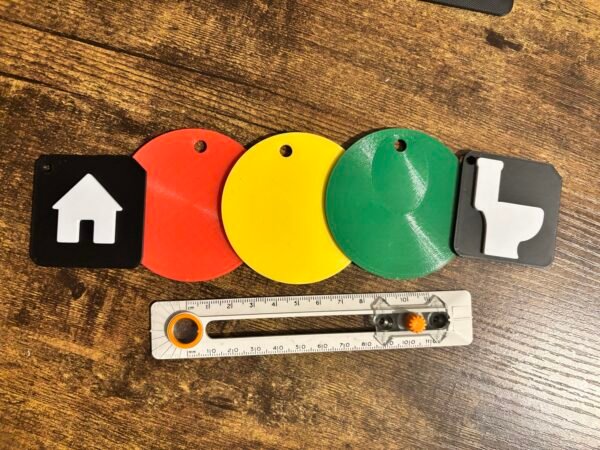 Lanyard Set - Traffic light disks and Vital TacTiles